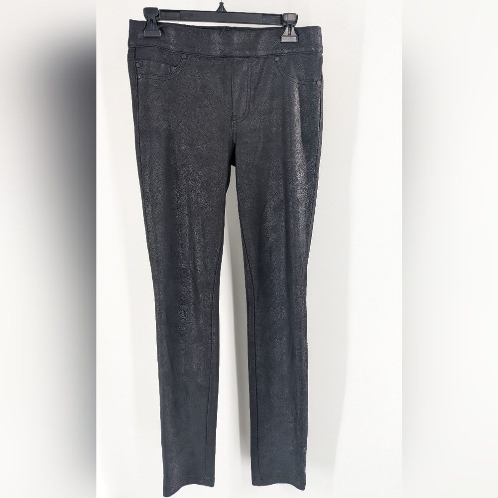 Liverpool Sienna Pull-on Legging Faded Black Reptile Foil Jeans Size 6